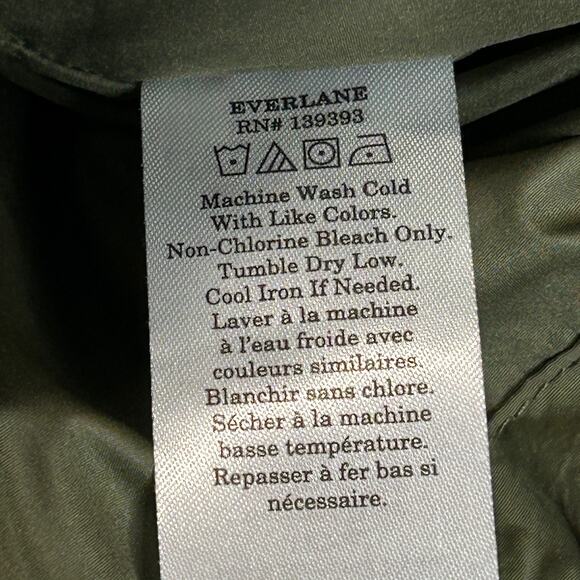 Everlane Puffer Down Filled Bomber Coat Green Women XS Pockets - Picture 13 of 14